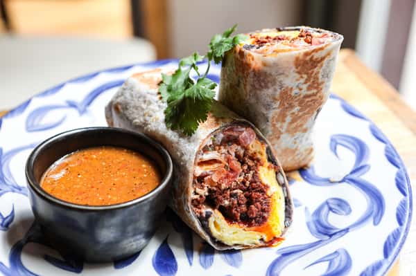Breakfast Burrito from the Mercadito brunch menu