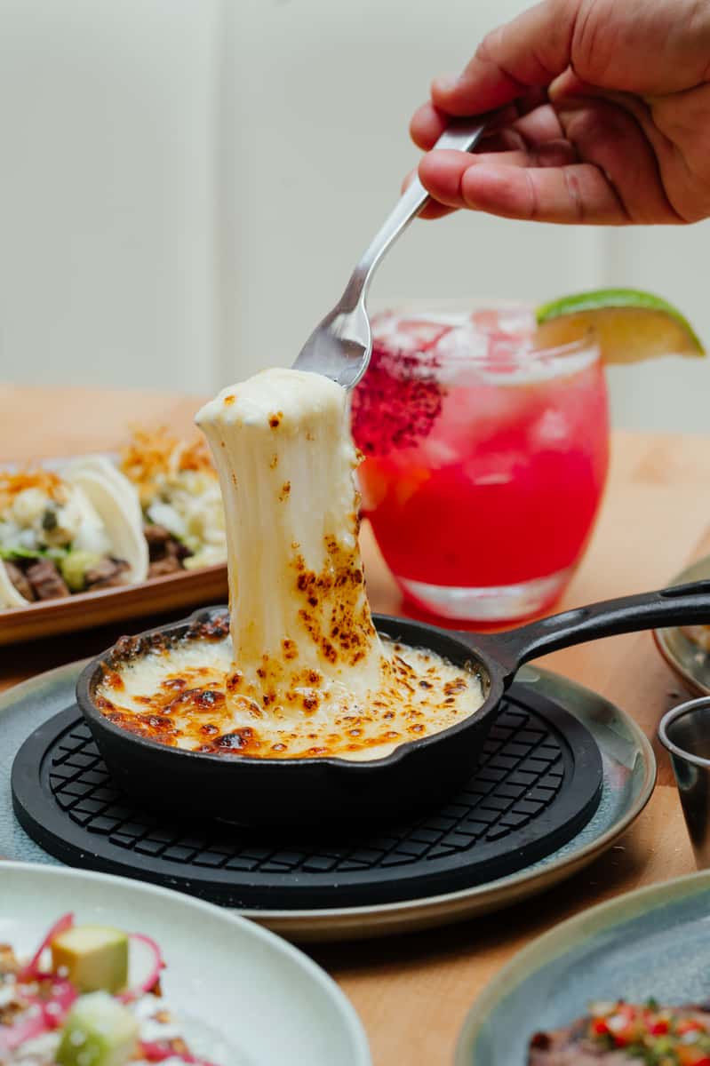 Queso fundido at Mercadito